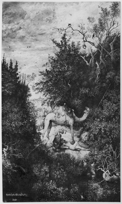 De barmhartige Samaritaan, 1860 door Rodolphe Bresdin